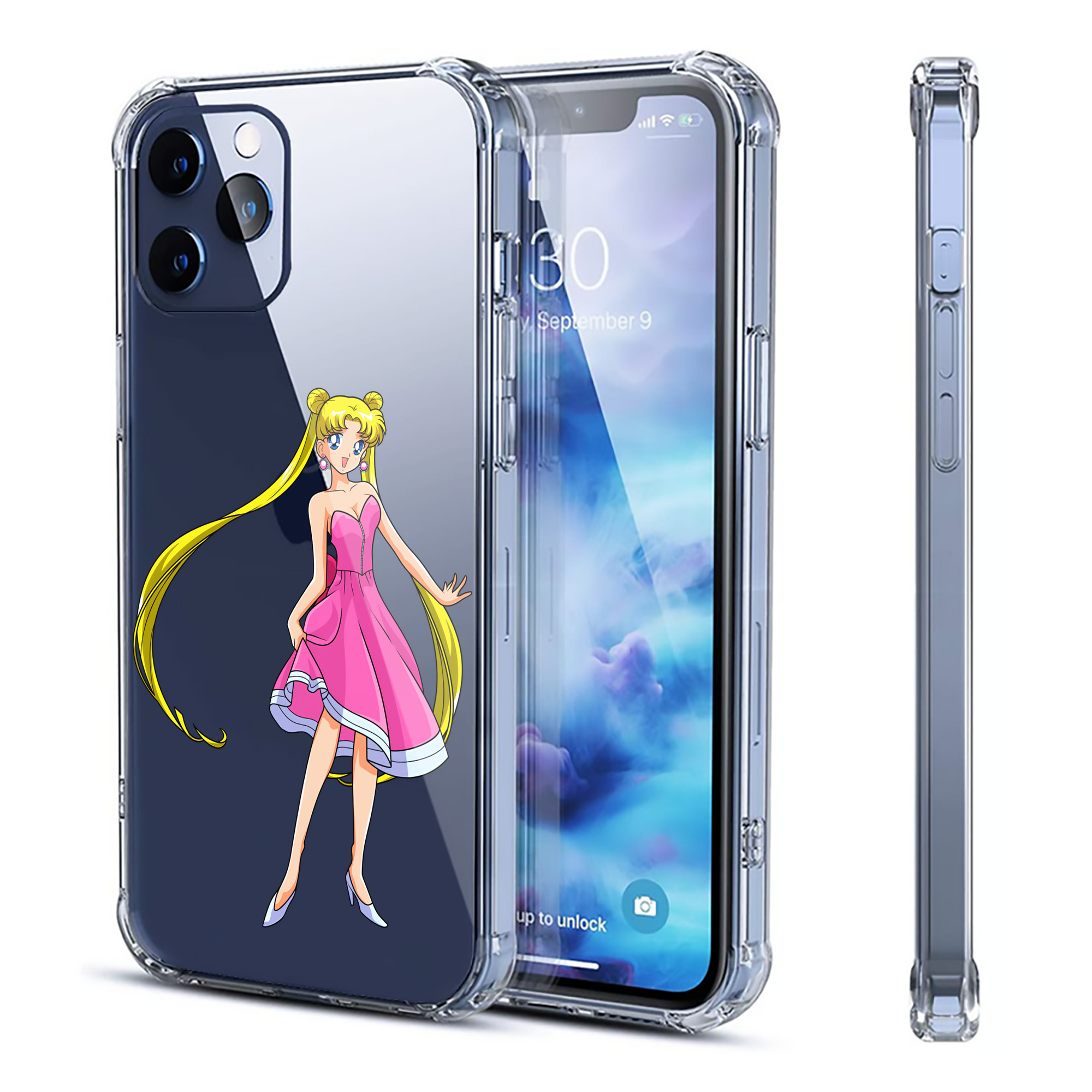 （画像用） 美少女戦士セーラームーン 愛野 美奈子 あいの みなこ Sailor Moon Aino Minako 【iPhone 12シリーズ対応】透明スマホケース（クリアソフトケース）